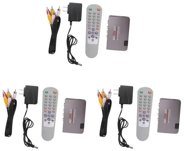 Main image of 3X RF To AV Converter,Channel Selector,Booster,Cable TV To Projection TV,Video Port Supports Full System US Plug