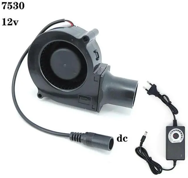 Main image of EU Plug 7530 Blower Fan with Power Variable Speed Controller Barbecue Fan Air Blower Picnic Grill Wood Stove Cooking