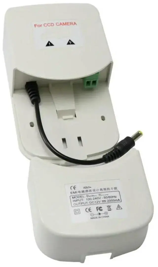 Alt view image 3 of 3 - Professional waterproof surveillance camera power supply AC100 - 240V DC12V 2000mA outdoor camera power adapter