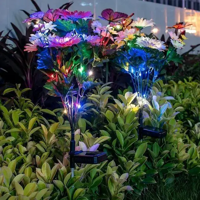 Alt view image 3 of 3 - LED Solar Light Waterproof butterfly Solar Flowers Lamp Outdoor Decorative for Garden Yard Lawn Path Lighting Holiday Wedding