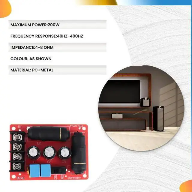 Alt view image 4 of 4 - Pure Bass Subwoofer Second-Order Crossover Speaker Frequency Divider DIY Home Theater