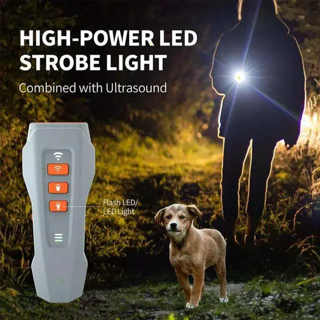 Main image of Ultrasonic Anti-barking Device Anti-dog Barking Artifact Rechargeable Variable Frequency LED Flash Light, Portable Dog Trainer