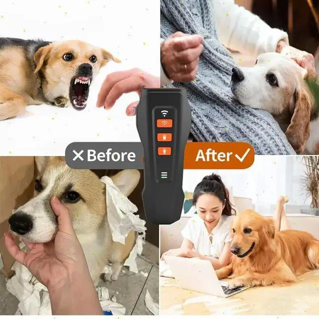 Alt view image 3 of 3 - Ultrasonic Anti-barking Device Anti-dog Barking Artifact Rechargeable Variable Frequency LED Flash Light, Portable Dog Trainer