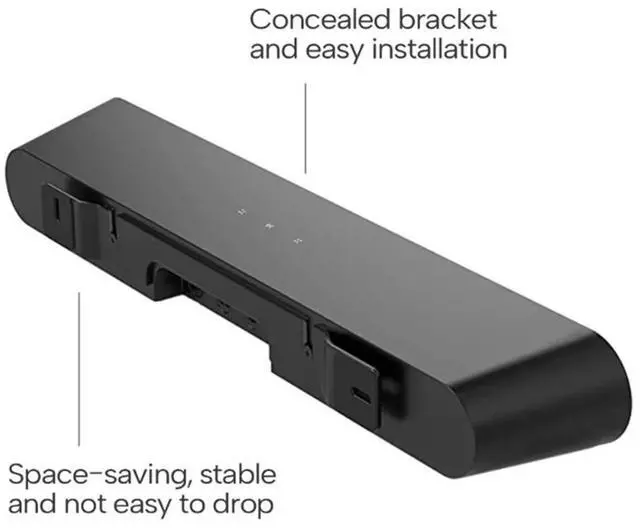 Alt view image 2 of 3 - Soundbar Wall Mount Bracket Floating Style Mounting Bracket for Sonos Ray Soundbar Mount Wall Under TV Rich