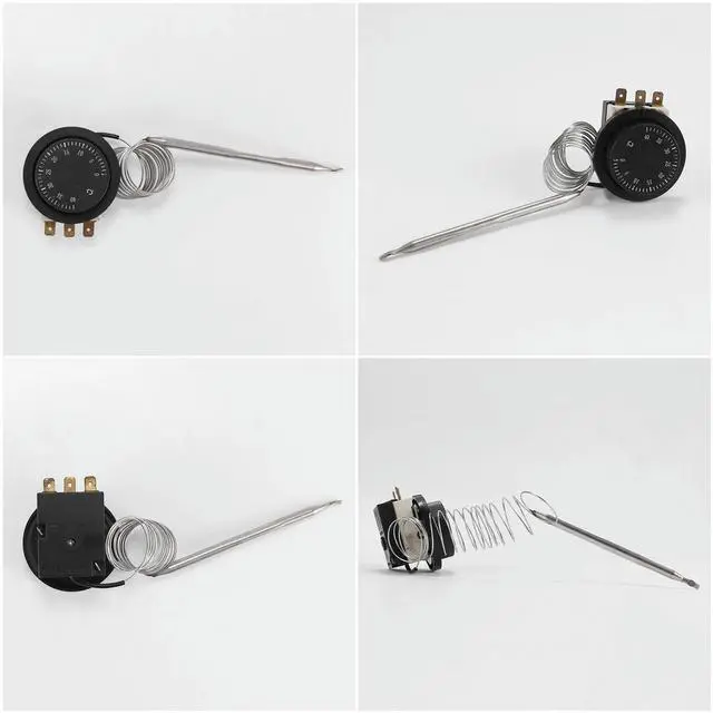 Alt view image 3 of 4 - 1NC 1NO AC 250V/380V 16A 0-40C Temperature Control Switch Capillary Thermostat