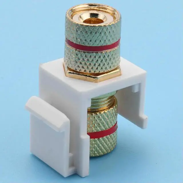 Main image of Speaker Post Snap-in Banana Keystone Jack - White, 10Pcs