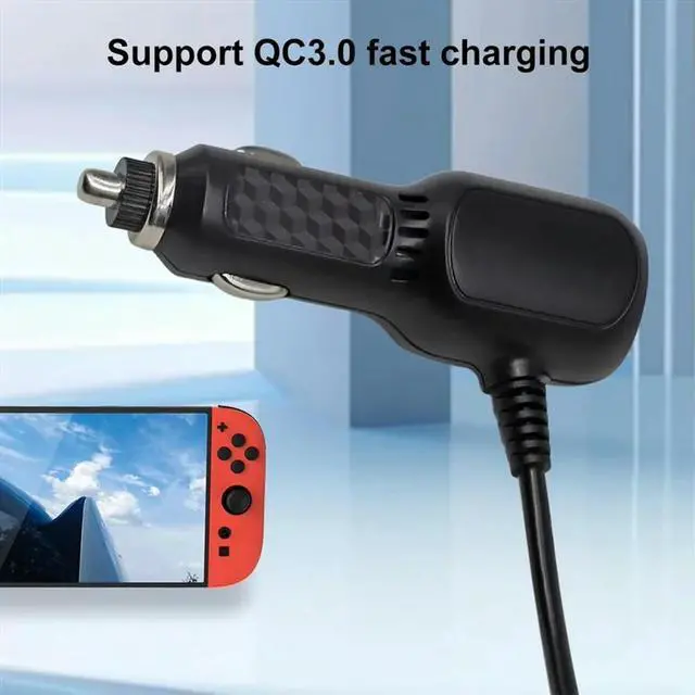 Alt view image 3 of 3 - Fast Charging Adapter Cable For Switch 2High Speed USB Type C Car Charger Power Adapter For Switch Lite
