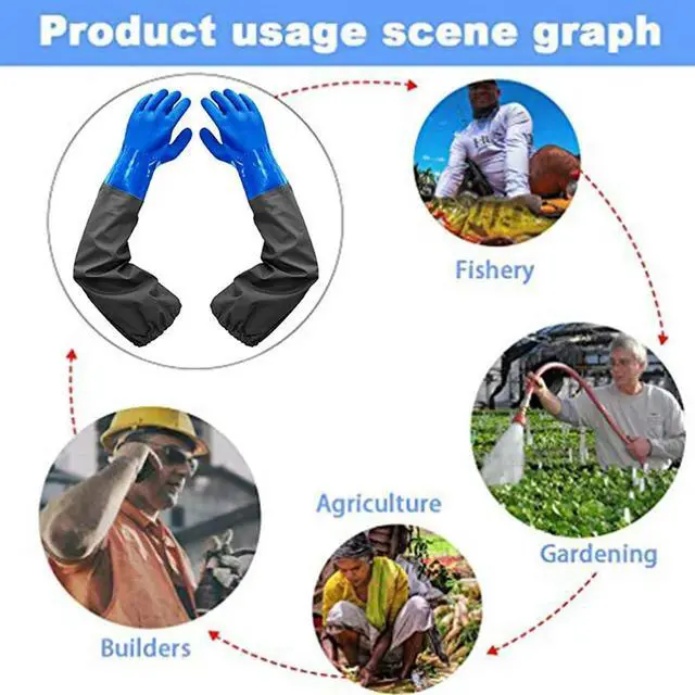 Main image of Long Rubber Gloves Heavy Duty Gloves Long Waterproof Gloves And Heavy Duty Waterproof Gloves For Harmful And Acid Work