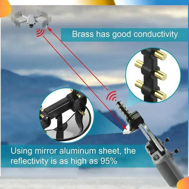 Alt view image 3 of 4 - Air 2S Antenna Range Extender Signal Boosters 5.8Ghz For Mini 2/Air 2S/Mavic 3 / Air 2 Drone Specific Accessories