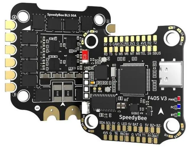Alt view image 2 of 3 - SpeedyB F405 V3 50A Flying Tower F4 Flight Controller 4-in-1 ESC Bluetooth Parameter Adjustment with OSD
