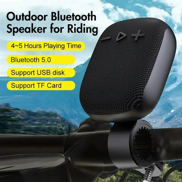 Alt view image 2 of 3 - Bike Speaker Bicycle Handbar Wireless Bluetooth Louderspeaker Outdoor Handlebar Subwoofer for Cycling Riding-Black Rich