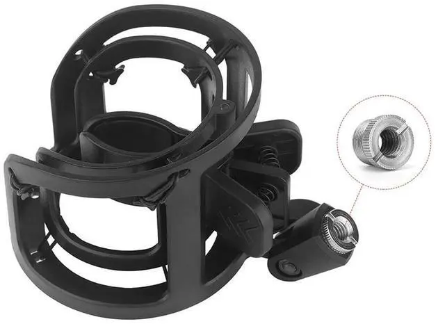 Alt view image 3 of 3 - Microphone Shock Mount Microphone Adjustable Stand for All Microphones Size At 20mm-65mm 3/8 Screw Rich