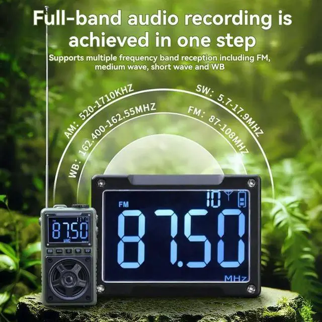 Main image of Mini Multifunctional Digital Elderly Handheld AM/FM Radio Full Band Portable Pocket Bluetooth Card