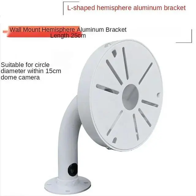 Main image of Monitor Dome Bracket L-shaped Aluminum Dome 2 In 1 Web Camera Wall Mount Aluminum Alloy Dome Bracket 20 Length