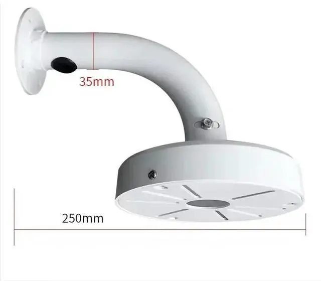 Alt view image 2 of 3 - Monitor Dome Bracket L-shaped Aluminum Dome 2 In 1 Web Camera Wall Mount Aluminum Alloy Dome Bracket 20 Length