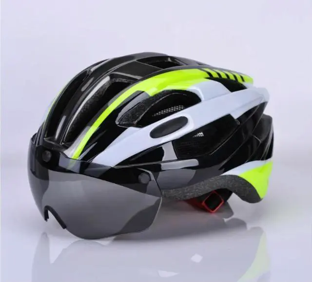 Main image of Stylish Cycling Triathlon Safe Taillight Helmet with Magnetic Goggles Road Bike Helmet