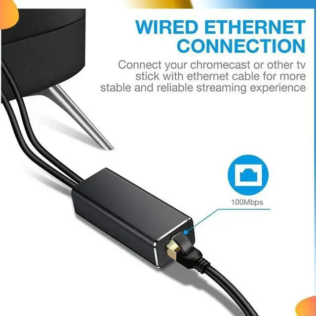 Alt view image 4 of 4 - Ethernet Adapter For Fire TV Stick HD 480 Mbps RJ45 10/100 Mbps For For Fire TV/Google /Chromecast