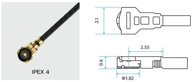 Alt view image 2 of 3 - High Transmission Efficiency 2.4G T-Type Antenna(5PCS) 4 Connectors 100Mm Line Length For RC FPV Drone DIY Parts