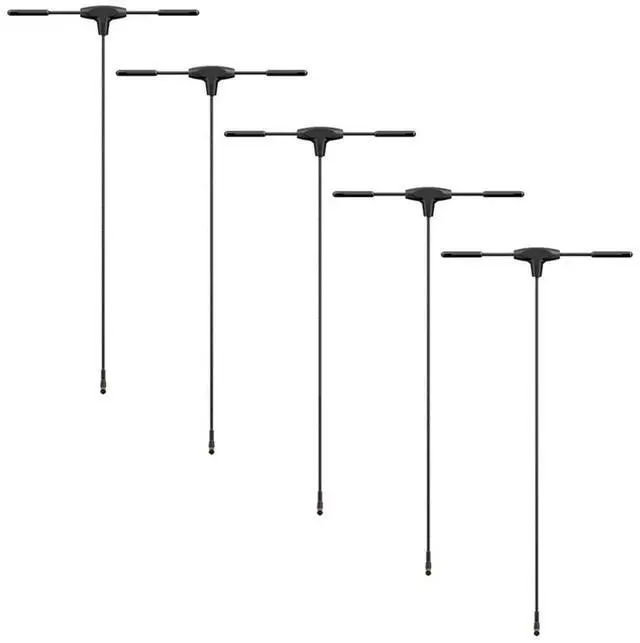 Main image of High Transmission Efficiency 2.4G T-Type Antenna(5PCS) 4 Connectors 100Mm Line Length For RC FPV Drone DIY Parts