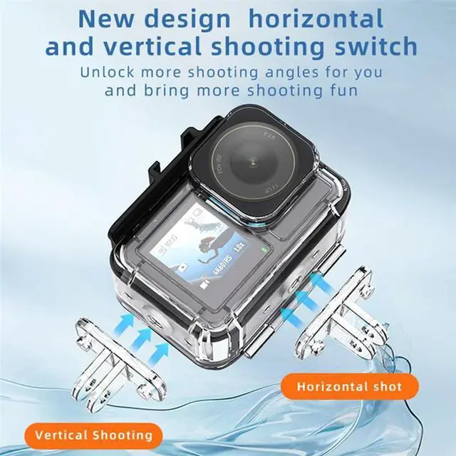 Alt view image 3 of 3 - 45M Waterproof Case For OSMO Action 3 4 5 Pro Camera Accessories Underwater Diving Housing Cover Defi