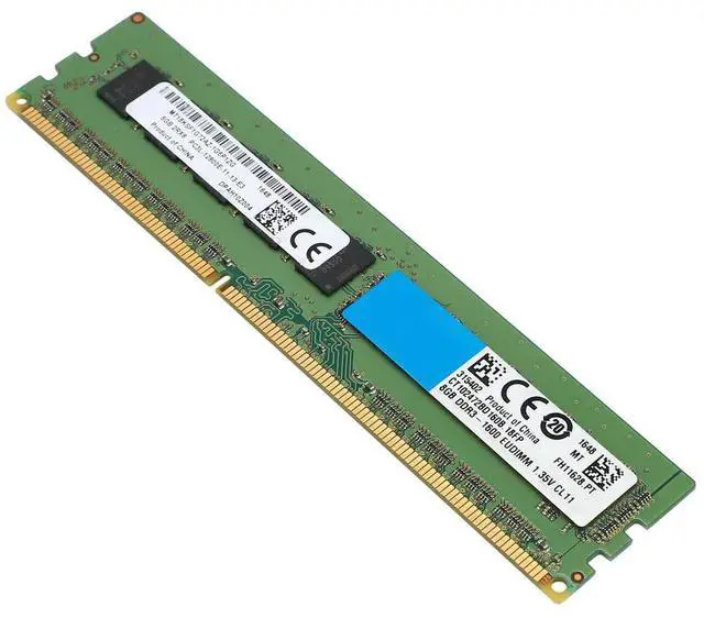 Alt view image 2 of 3 - 8GB Memory RAM 2RX8 1.35V DDR3 PC3L-12800E 1600MHz 240 Pin ECC Unbuffered RAM for Server Workstation