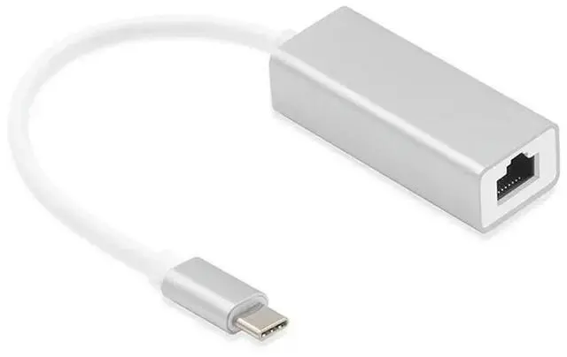 Alt view image 2 of 3 - 10M/100M/1000M Gigabit Ethernet Type C To RJ45 Network Card Lan Adapter for MacBook Pro ChromeBook USB C Aluminum Alloy
