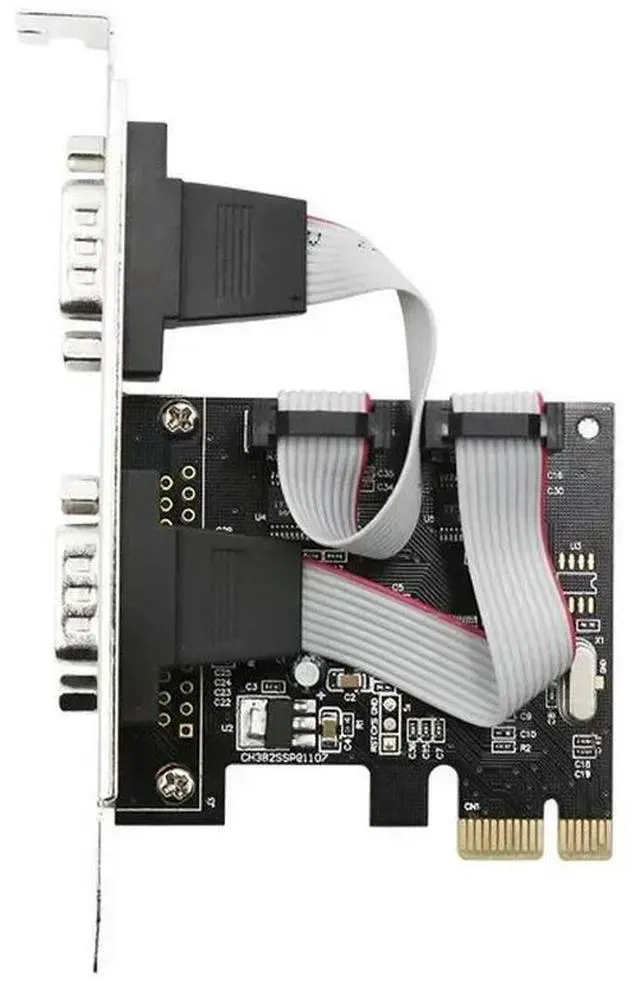 Alt view image 2 of 3 - Computer Adapter PCI - E RS232 Interface Industrial Control Computer Expansion Card Native PCI - E To 2 Serial Card