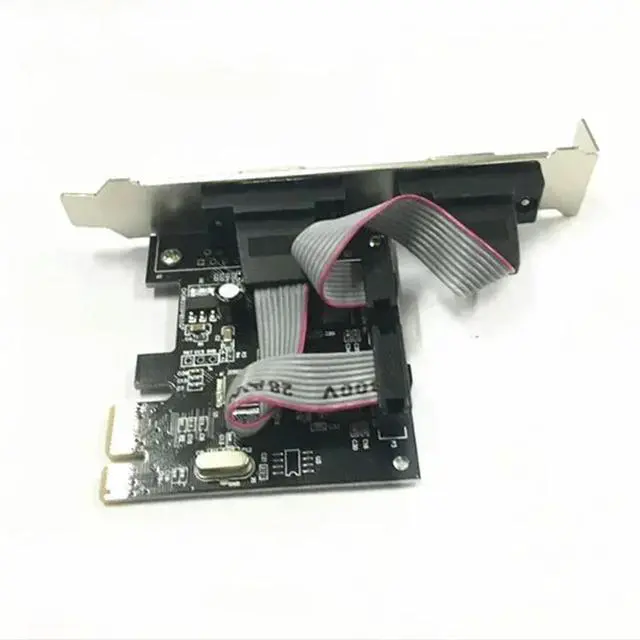 Alt view image 3 of 3 - Computer Adapter PCI - E RS232 Interface Industrial Control Computer Expansion Card Native PCI - E To 2 Serial Card