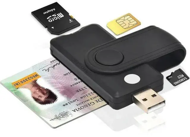 Alt view image 2 of 3 - External Card Reader Connector Adapter, Smart Card Reader (All - in - One USB2.0), SIM SD TF ID IC