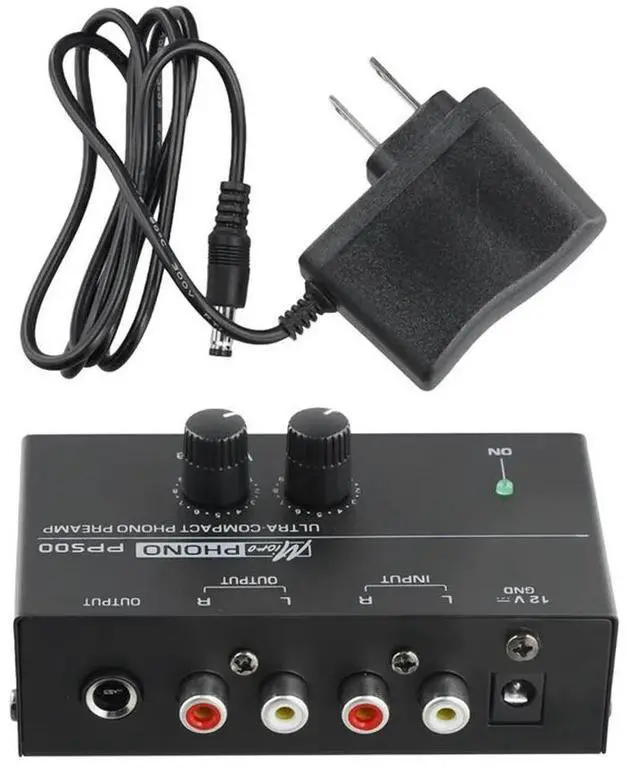 Alt view image 3 of 3 - Ultra-Compact Phono Preamp PP500 With Bass Treble Balance Volume Adjustment Pre-Amp Turntable Preamplificador US Plug