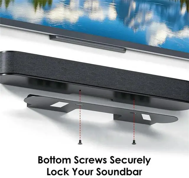 Alt view image 2 of 3 - Soundbar Wall Mount Stand Audio Soundbar Wall Mount Stand Hold Up To 30 Lbs Universal Speaker Bracket Sound Bar Wall M