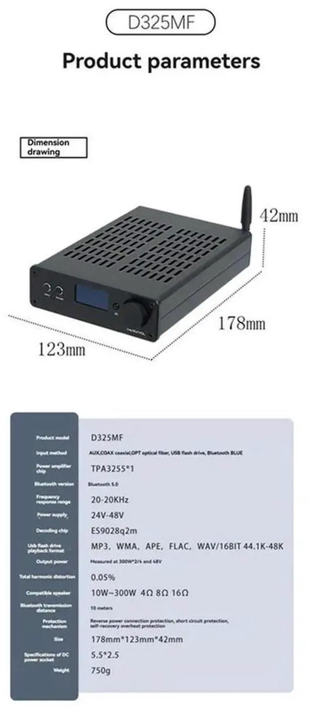 Alt view image 4 of 4 - Decoding And Playback Digital Amplifier High-Power TPA3255 Digital Power Audio Amplifier Module