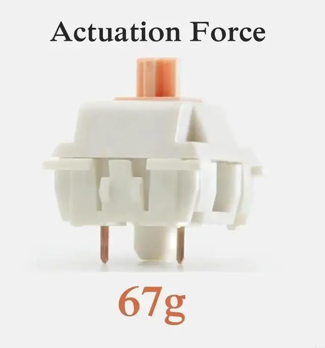 Alt view image 4 of 4 - Linear Switches 70M Clicks Nylon Bottom 3Pins Gold plated Dustproof
