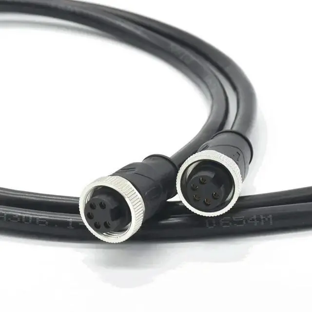 Main image of 3 - core 4P5 - pin 6 - hole molded plug with strip line, 7/8 connector, Round aviation plug power