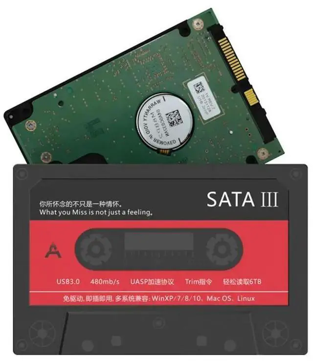 Alt view image 3 of 3 - 2.5 Inch External Hard Drive Enclosure To USB Disk, 6Gbps Solid State Disk, Hard Disk for Notebook, USB 3.0 SATA HDD SSD Nostalg