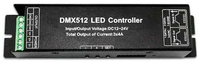 Main image of DMX512 Controller 3-channel RGB Display DMX512 Decoder Stage Light Engineering Master