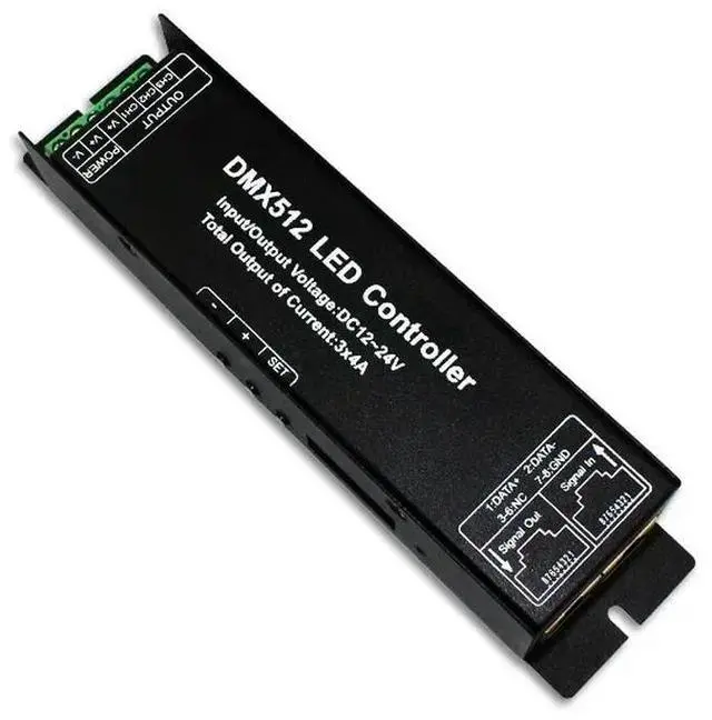 Alt view image 2 of 3 - DMX512 Controller 3-channel RGB Display DMX512 Decoder Stage Light Engineering Master