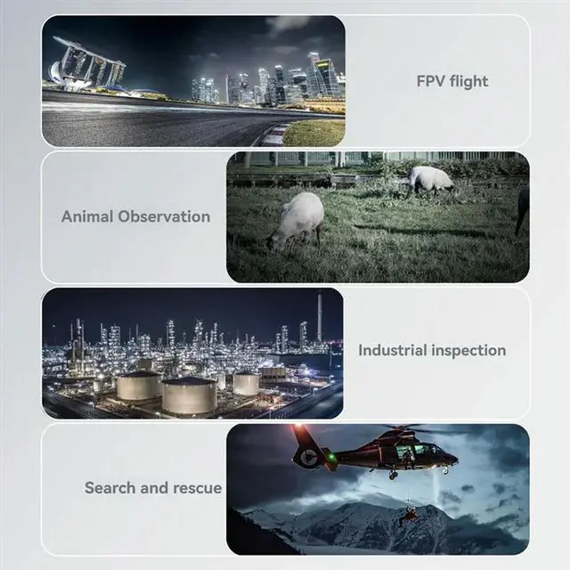 Alt view image 2 of 4 - For FPV Drone Quadcopter Night Vision AI Optical Zoom 1920X1080p 50FPS Analog Camera For Caddx Gazer