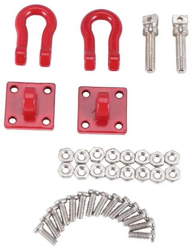 Alt view image 3 of 3 - 6 Pair Trailer Hook 1: 10 Scale Accessory For RC Crawler SCX-10 Truck