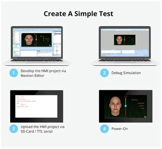 Main image of 2X NX4827P043-011R 4.3 Inch LCD-TFT HMI Display Module ligent Series RGB 65K Color Capacitive Touch Panel
