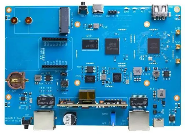 Alt view image 3 of 4 - For Banana Pi Openwrt One Router Mediatek MT7981B 1GB DDR4 6 Gigabit Ethernet RJ45 Open Source Router Board