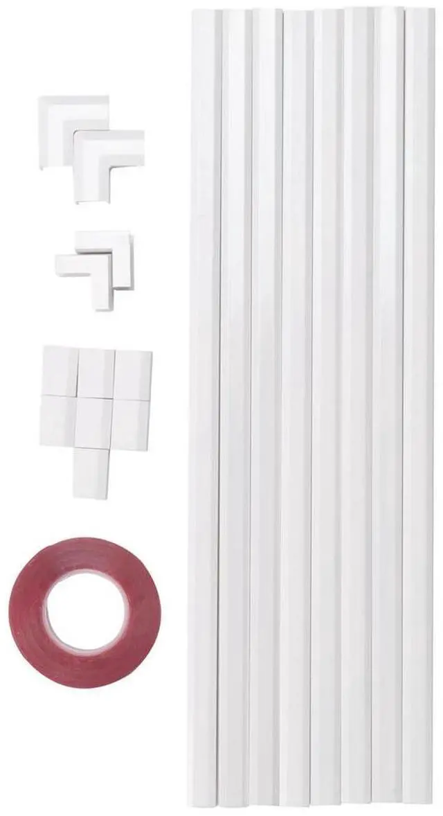 Alt view image 3 of 3 - One-Cord Channel Cable Concealer - CMC-03 Cord Cover Wall Cable Management System - 125 Inch Cable Hider Raceway Kit Rich