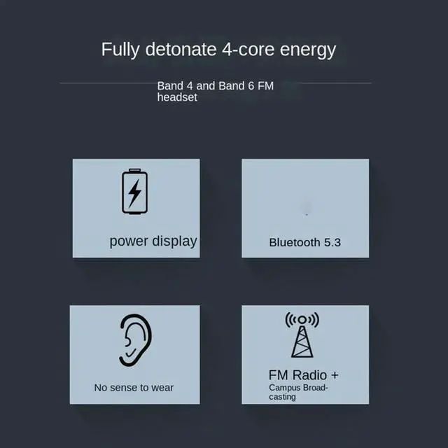 Main image of Wireless Headset Headphone with Mic Foldable over Ear Bluetooth 5.3 Earphone Support TF Card FM Radio Black Rich