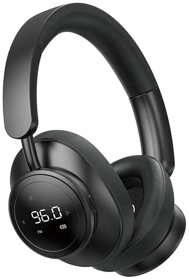 Alt view image 3 of 3 - Wireless Headset Headphone with Mic Foldable over Ear Bluetooth 5.3 Earphone Support TF Card FM Radio Black Rich