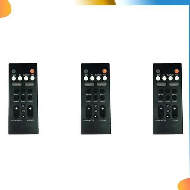 Alt view image 3 of 4 - 3X Remote Control ABS Speaker Replacement Remote Controller For Yamaha YAS-209 YAS-109 Speaker