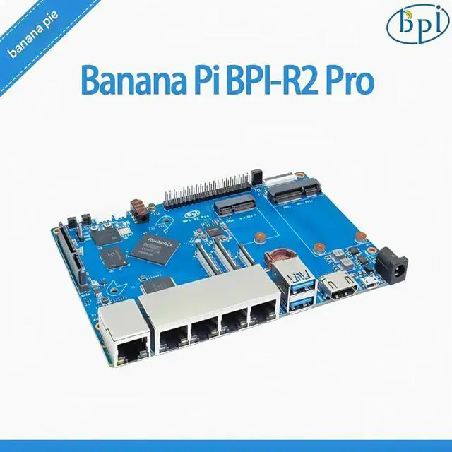 Alt view image 4 of 4 - Banana Pi BPI-R2 Pro open source router development board adopts Rockchip RK3568 chip design