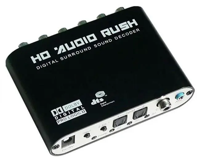 Alt view image 3 of 3 - 5.1 Channel 24 Bit Audio Digital Fiber Coaxial To Analog Audio Converter AC3 Digital Conversion DTS AC3 Decoder DSP