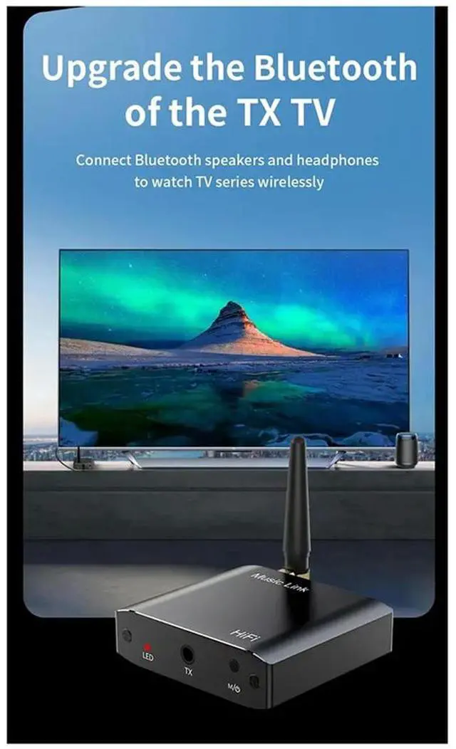 Alt view image 4 of 4 - Bluetooth 5.3 Audio Receiver Transmitter Aux Wireless Stereo Music Adapter For TV PC Speaker Car Headphones