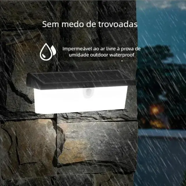 Alt view image 2 of 3 - LED Motion Sensor Solar Lights Outdoor for Garden Outdoor Solar Lights Waterproof Solar Powered Led Outdoor Lighting Wall lamp