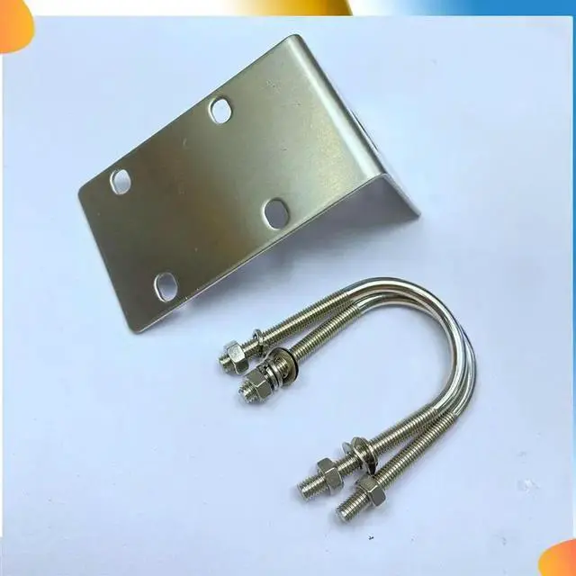 Alt view image 4 of 4 - 2X Stainless Steel Antenna Mount Bracket With U Style Bolts For Ham UHF VHF CB Cellular Trucker Antenna Use Accepted